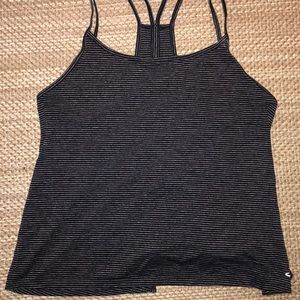 Champion black stripped workout tank